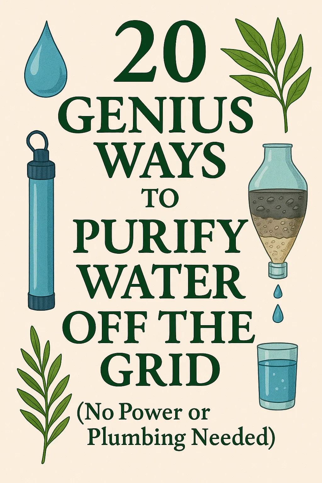 way to purify water off the grid