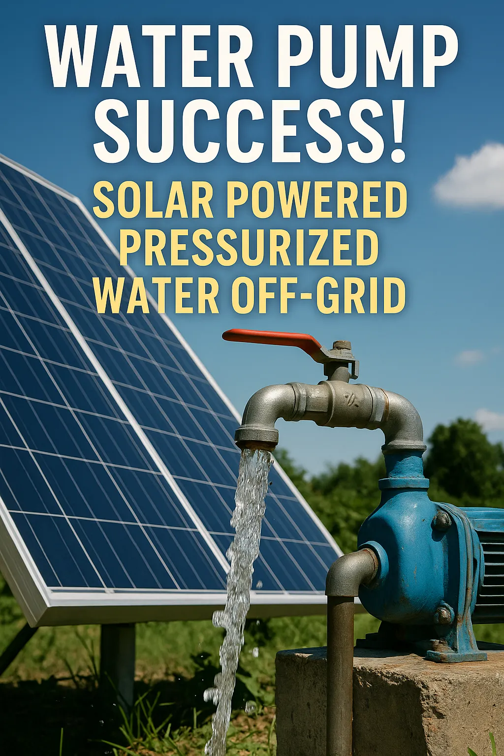 solar powered pressurized water system