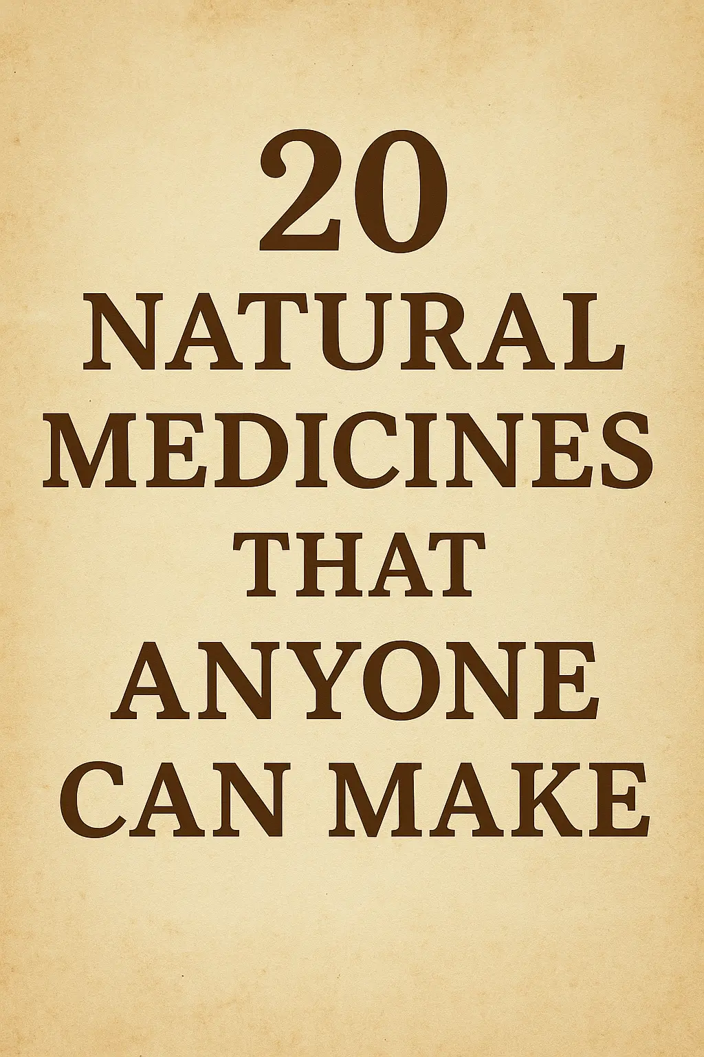 natural medicines