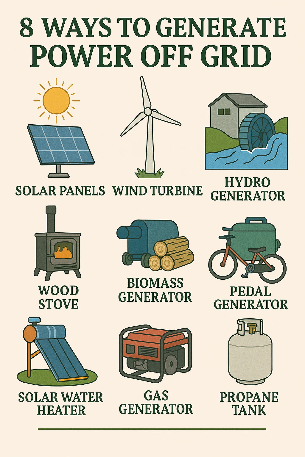 ways to generate power off grid