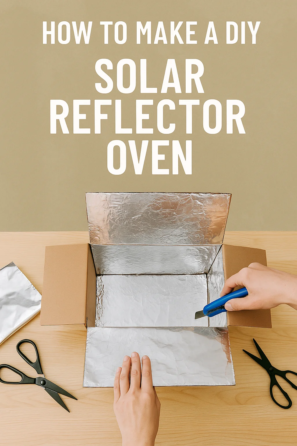 DIY solar reflector oven