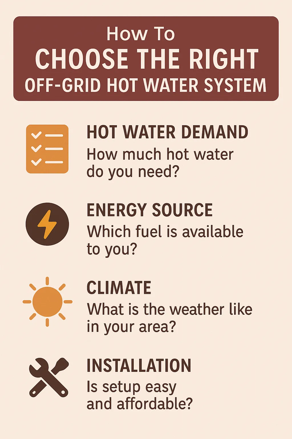 off grid water heater ideas