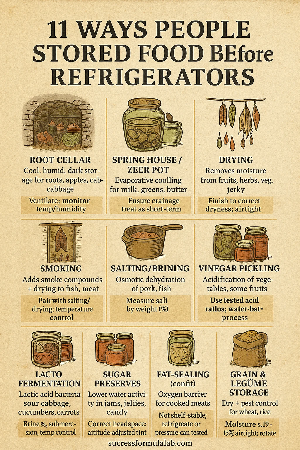 Stored Food Before Refrigerators