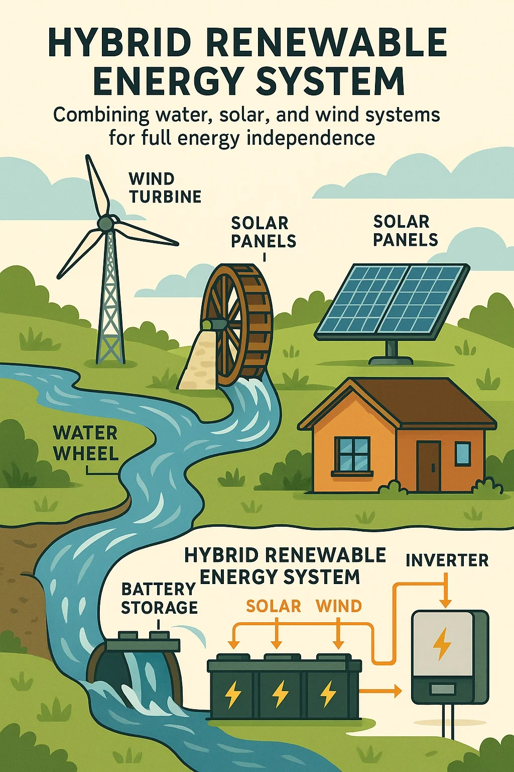 off-grid water power system