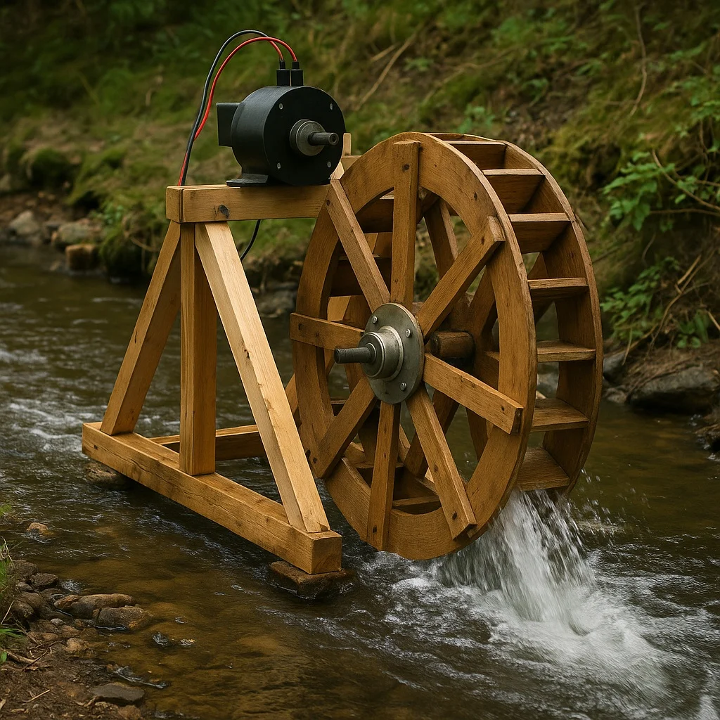 homemade water wheel generator