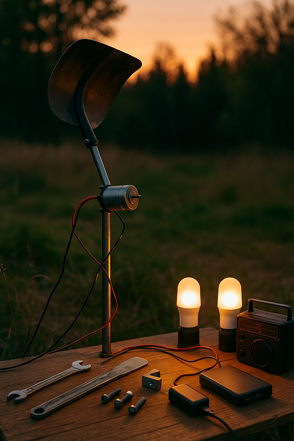 DIY Snow Shovel Windmill