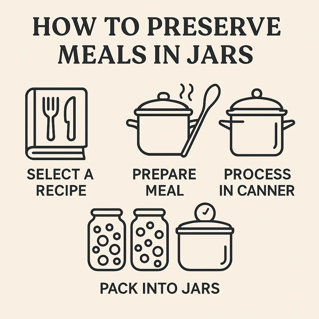 pressure canning meals in a jar