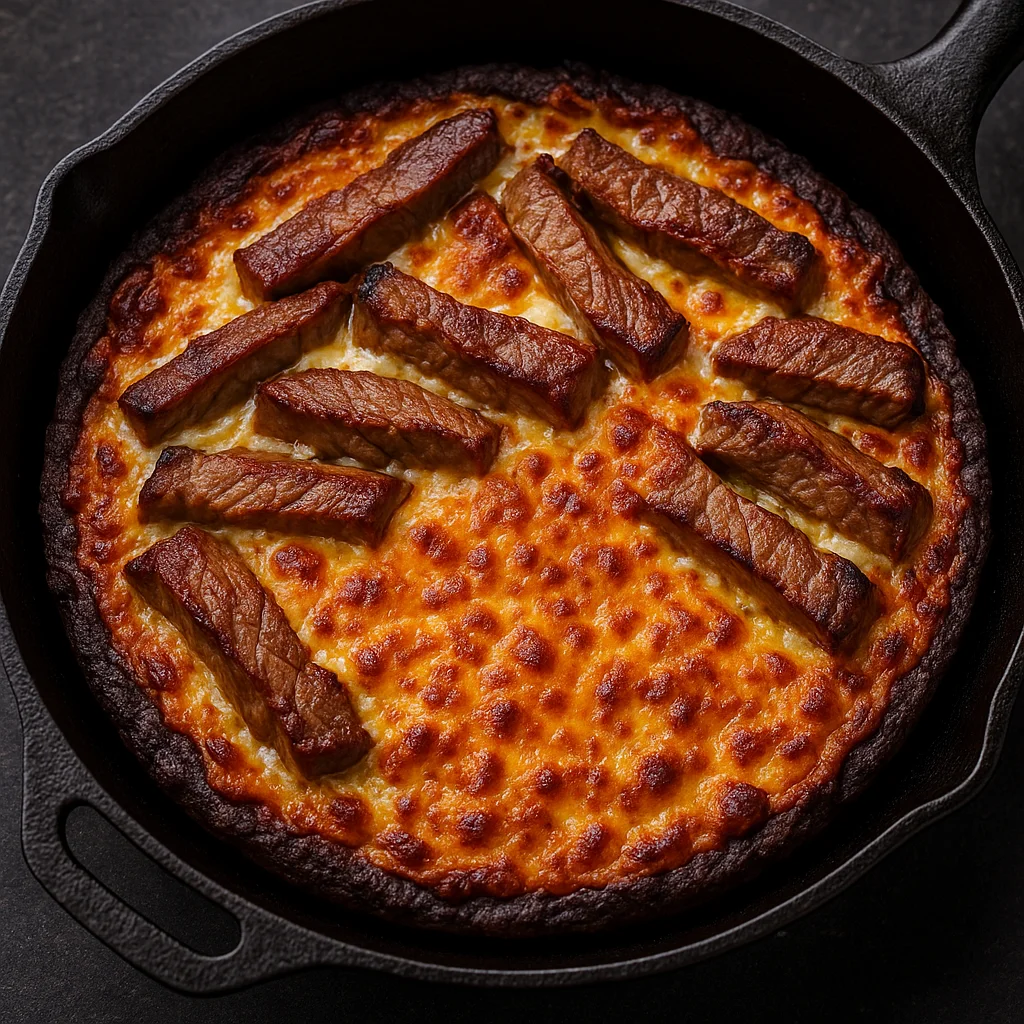 steak pizza carnivore