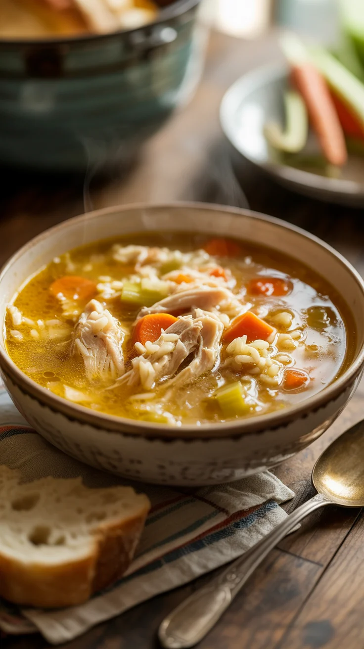 crockpot chicken and rice soup
