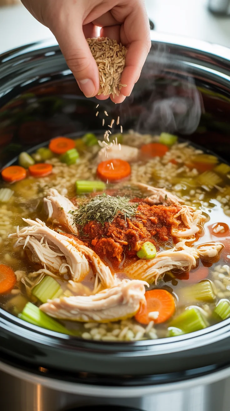 crockpot chicken and rice soup