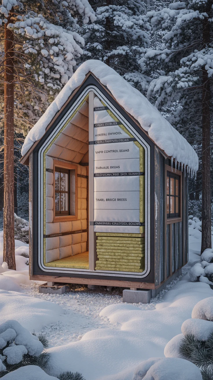 4-Season Off-Grid Shelter Super-Insulated “Micro Cabin” Envelope (Warmth Without Power)
