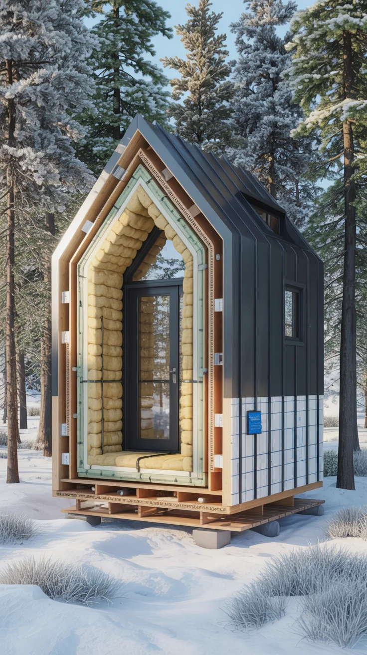4-Season Off-Grid Shelter Super-Insulated “Micro Cabin” Envelope (Warmth Without Power)
