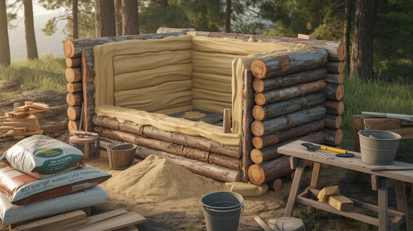 Cordwood Cabin Walls