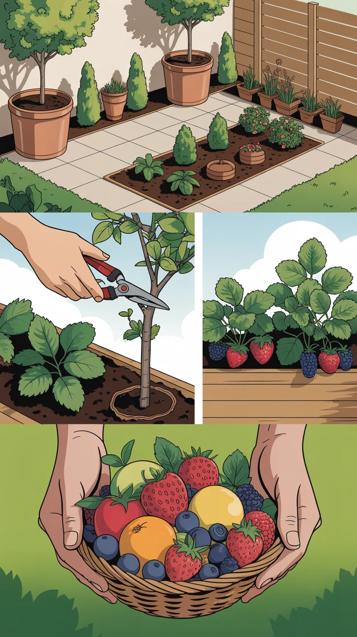 Dwarf Fruit Trees + Berries