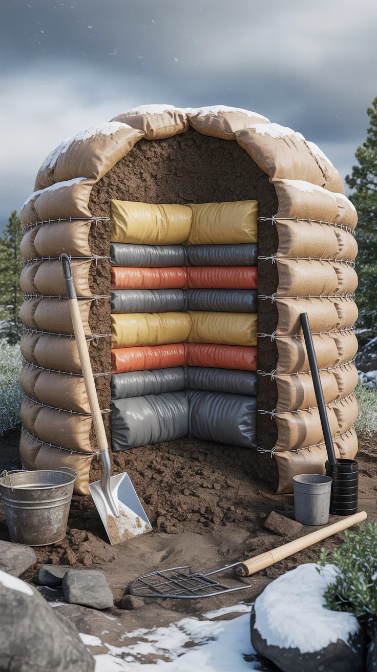 Emergency Earthbag Shelter You Can Build With Minimal Tools (StormWinter Ready)
