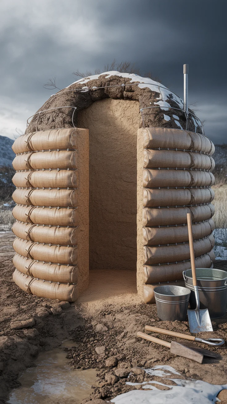 Emergency Earthbag Shelter You Can Build With Minimal Tools (StormWinter Ready)