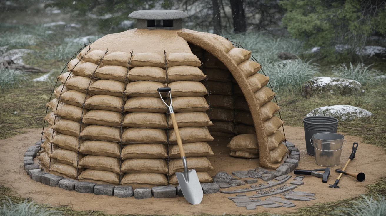 Emergency Earthbag Shelter You Can Build With Minimal Tools (StormWinter Ready)