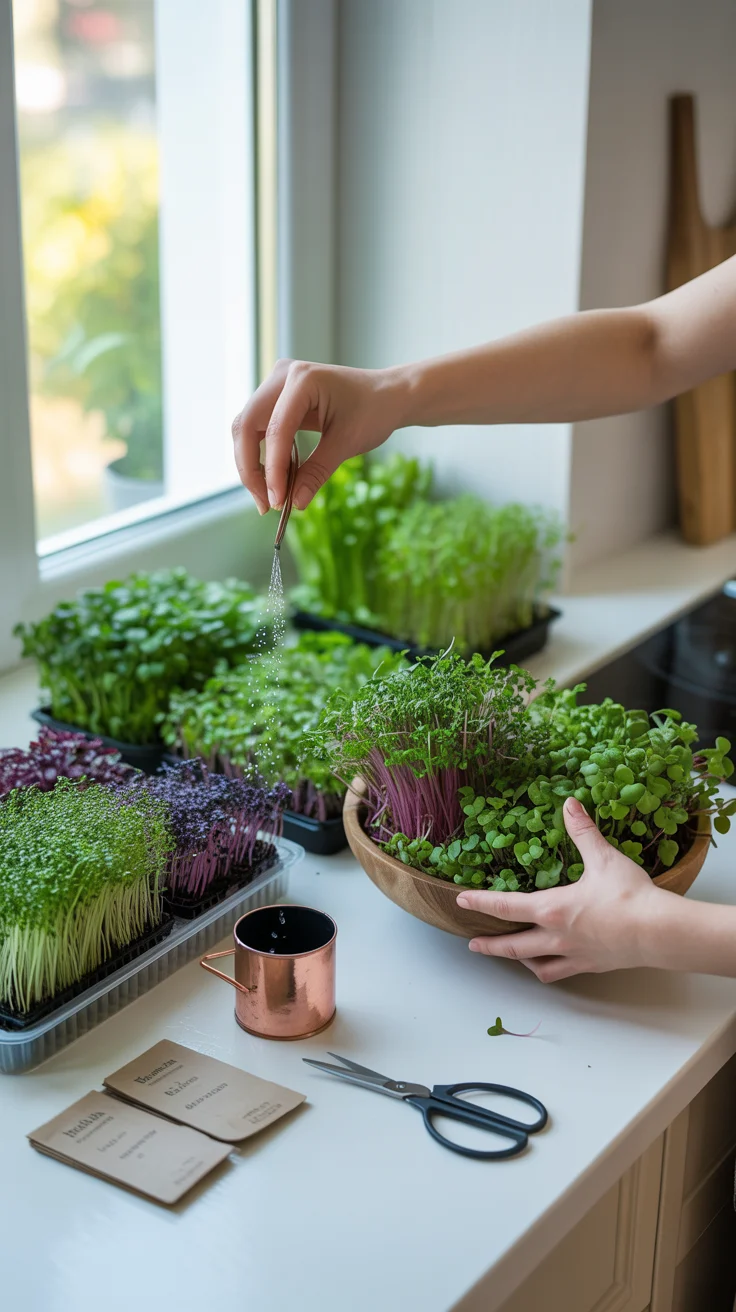 Microgreens + “Tabletop Veg” Setup