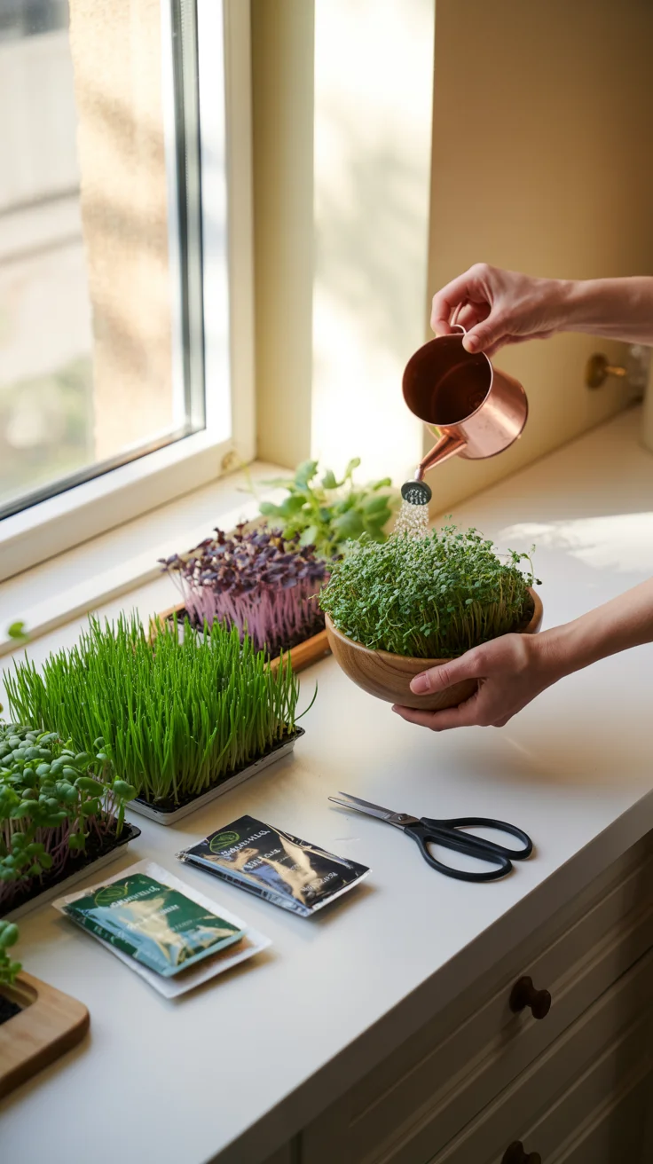 Microgreens + “Tabletop Veg” Setup