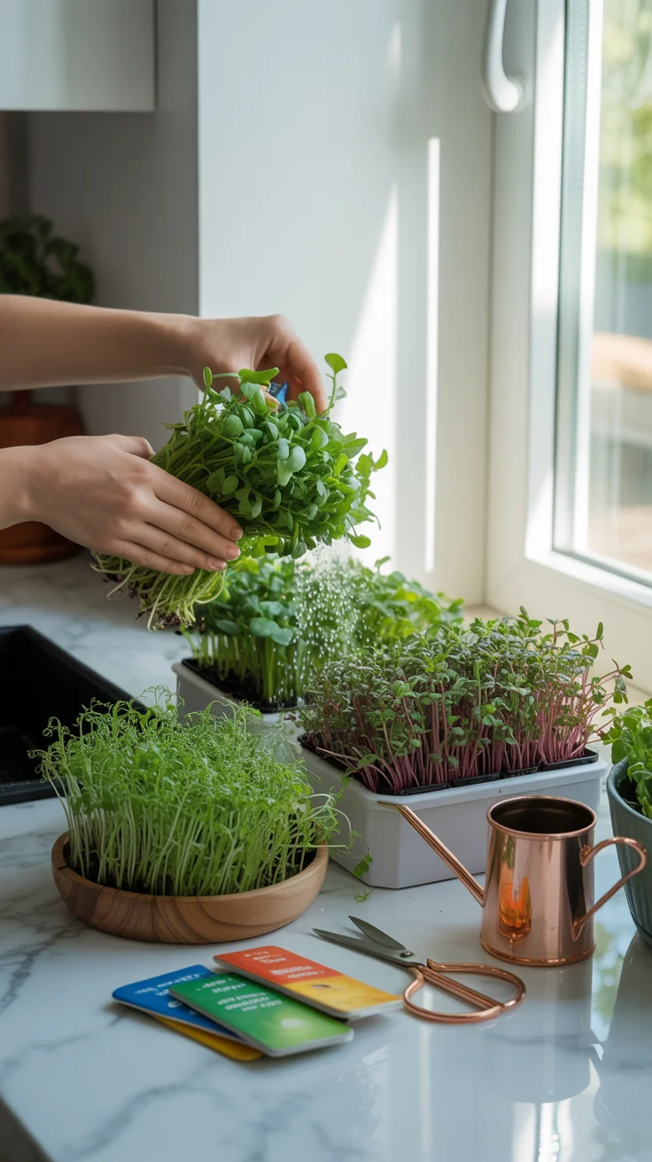 Microgreens + “Tabletop Veg” Setup