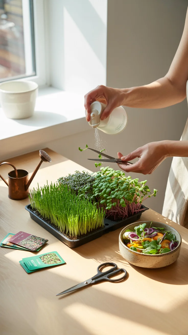 Microgreens + “Tabletop Veg” Setup