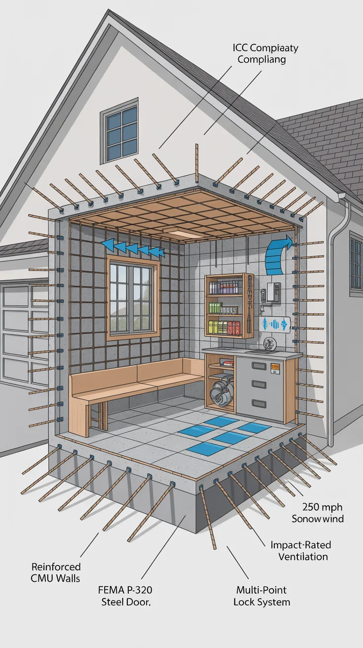 “No-Fail” Wind & Storm Safe Room Build Basics (Layout + Key Specs)