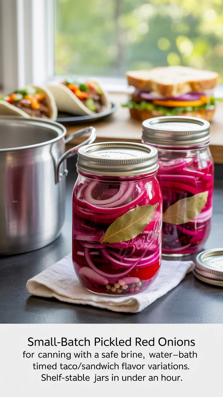 Pickled Red Onions for Canning