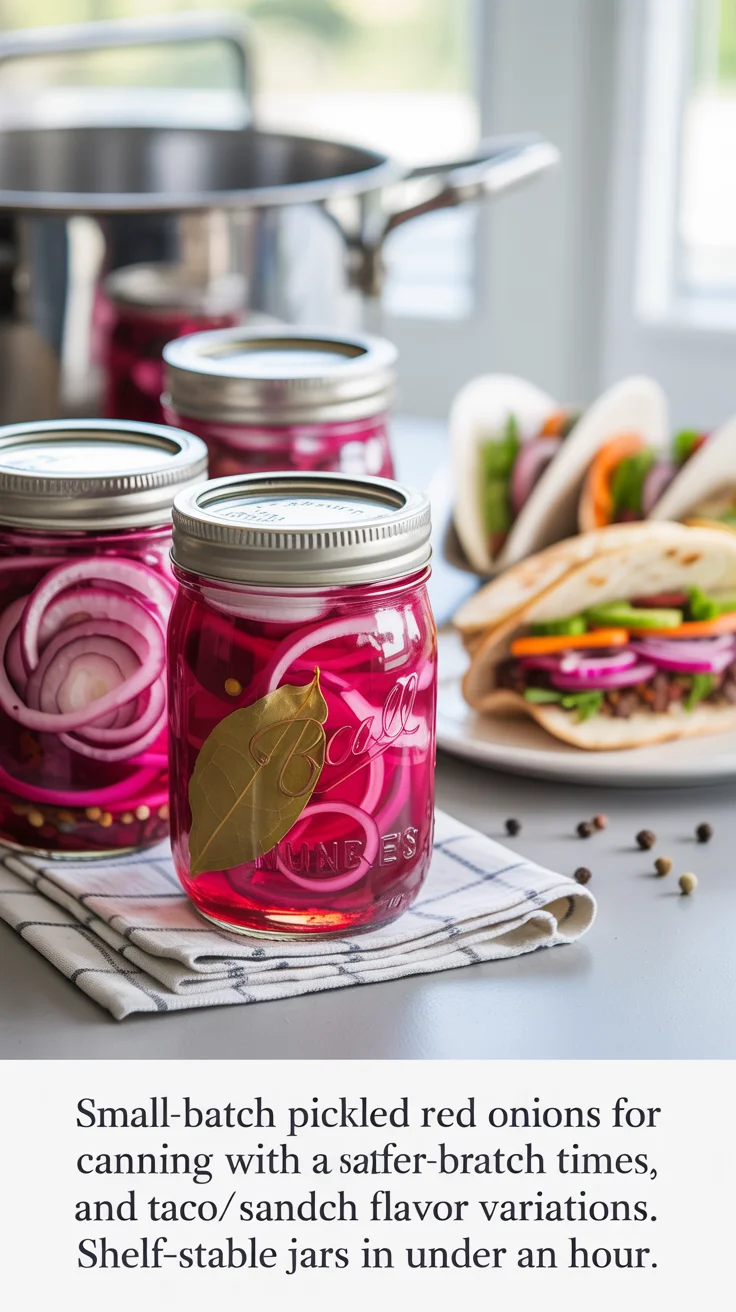 Pickled Red Onions for Canning