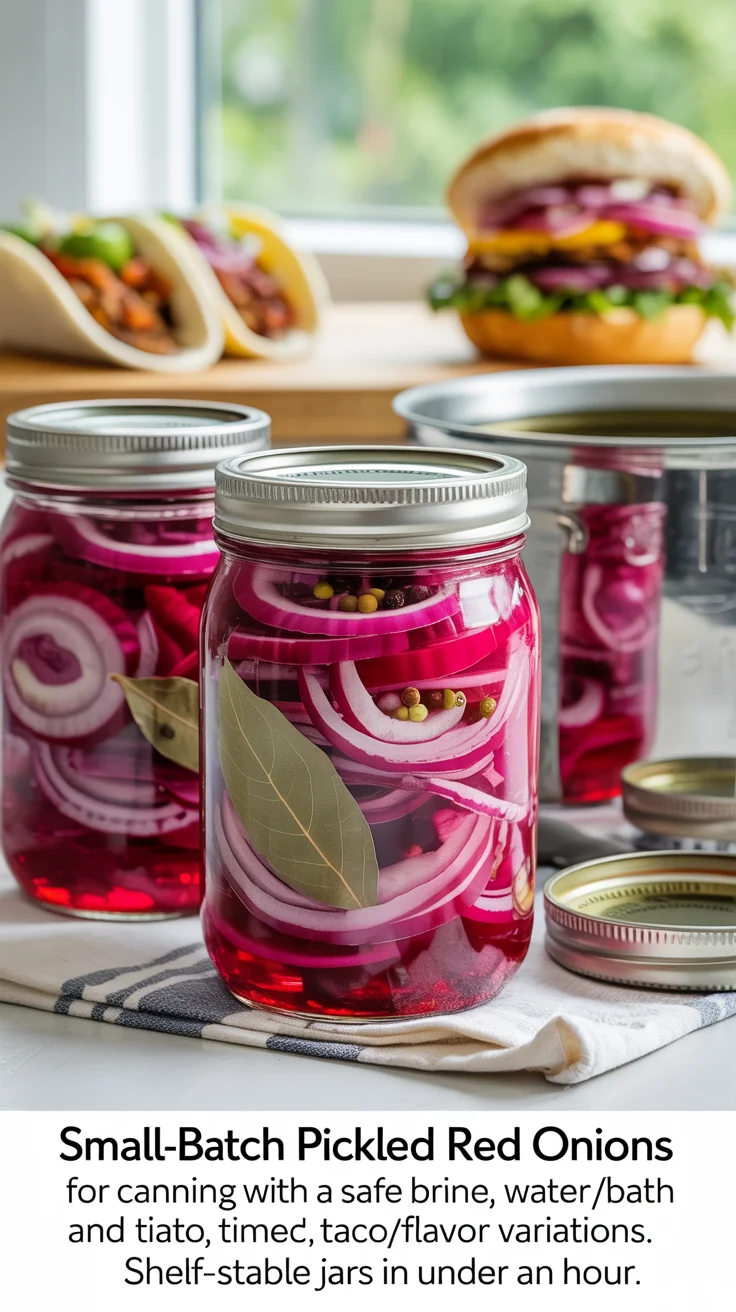 Pickled Red Onions for Canning