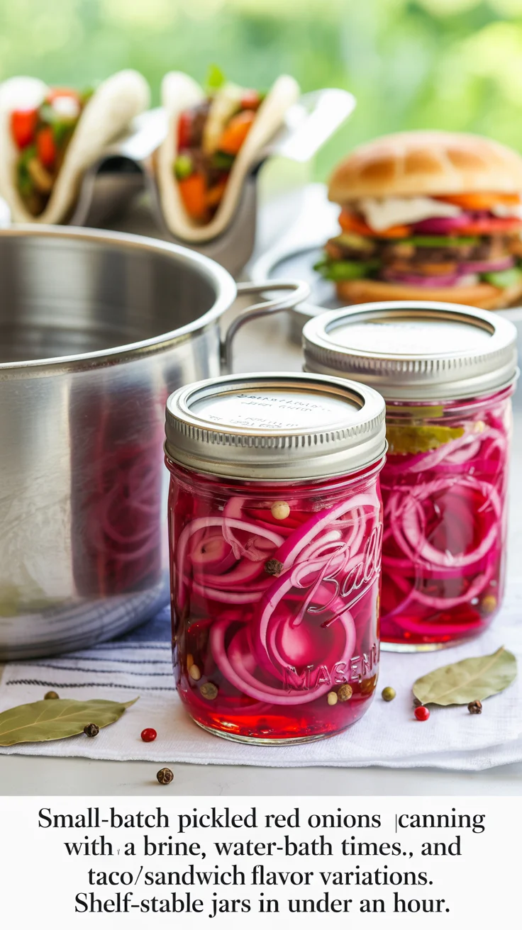 Pickled Red Onions for Canning