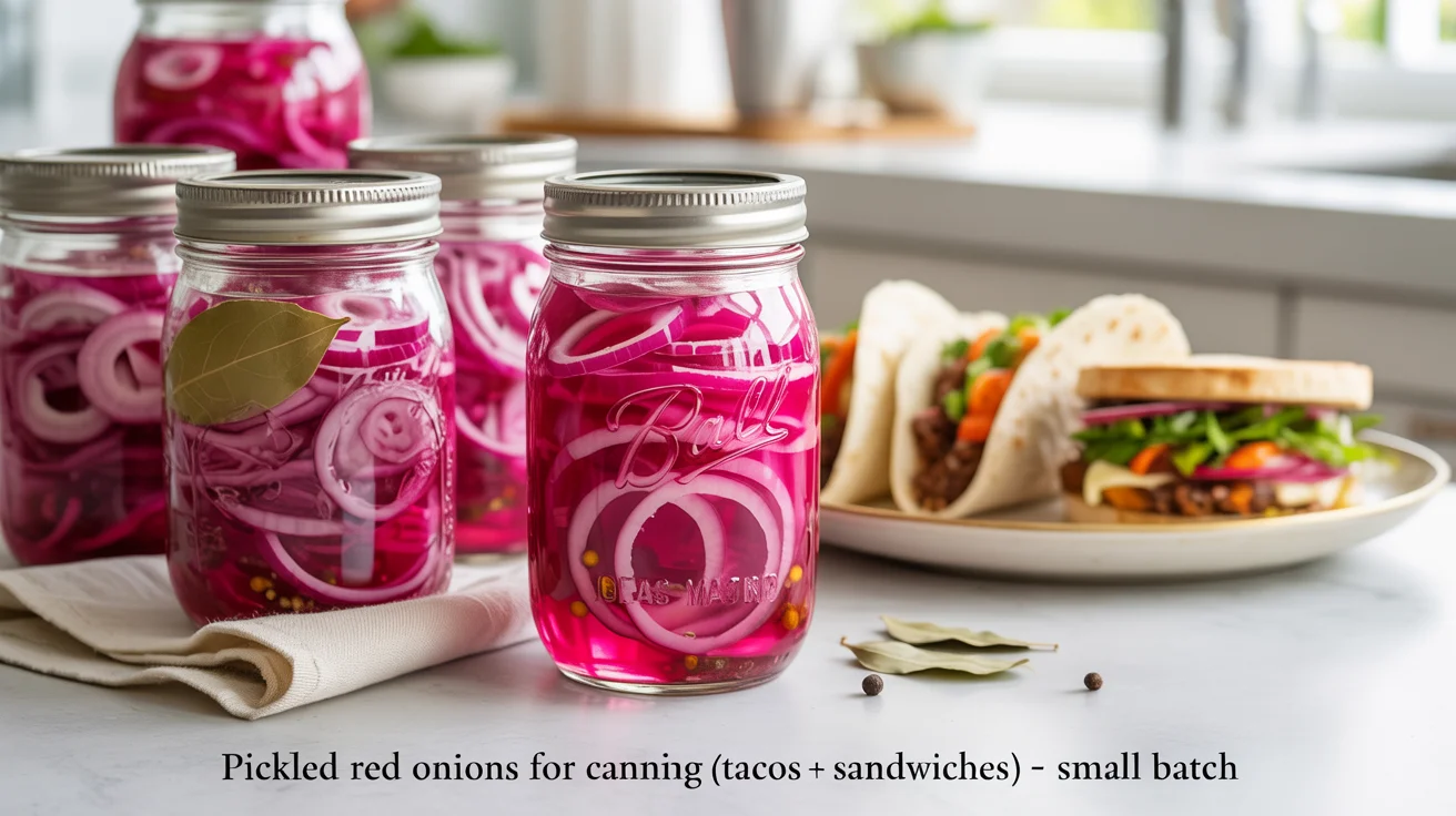Pickled Red Onions for Canning
