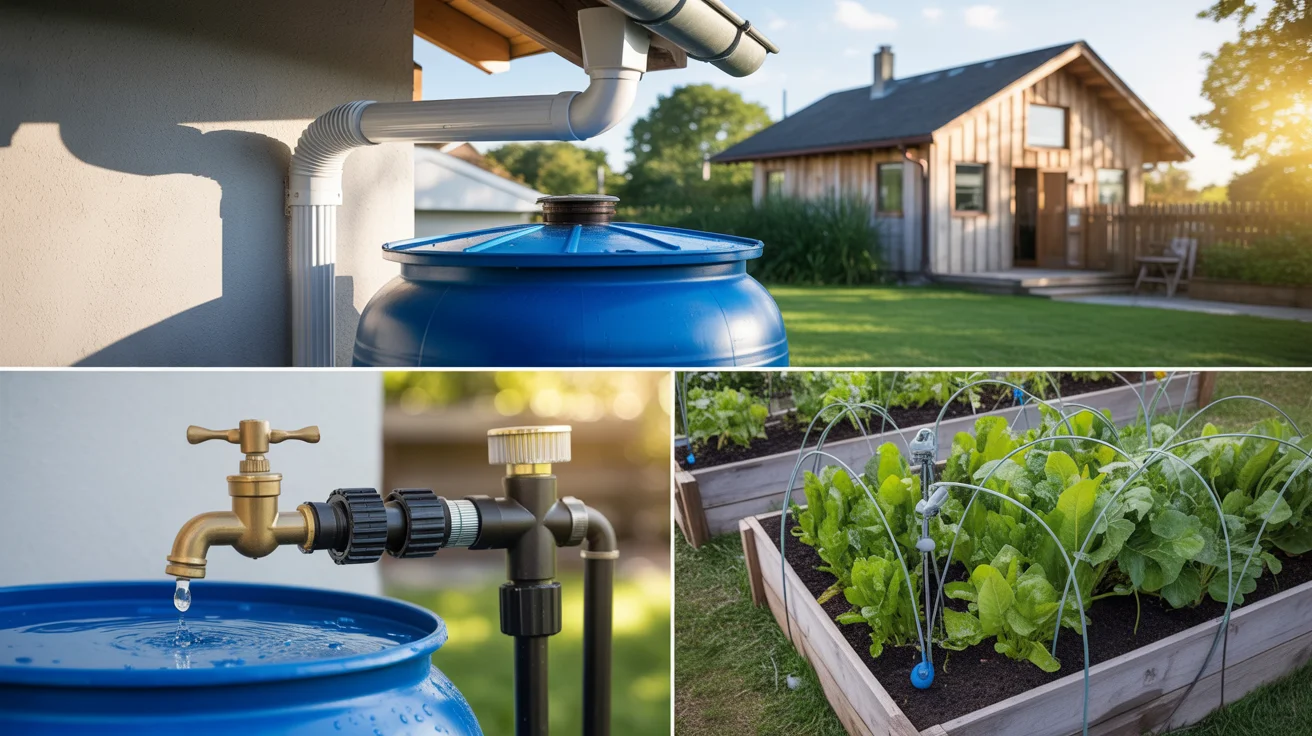 Rain Barrel to Drip Irrigation
