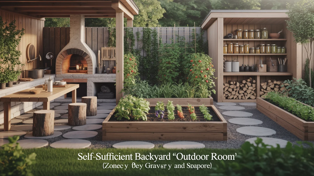Self-Sufficient Backyard Outdoor Room
