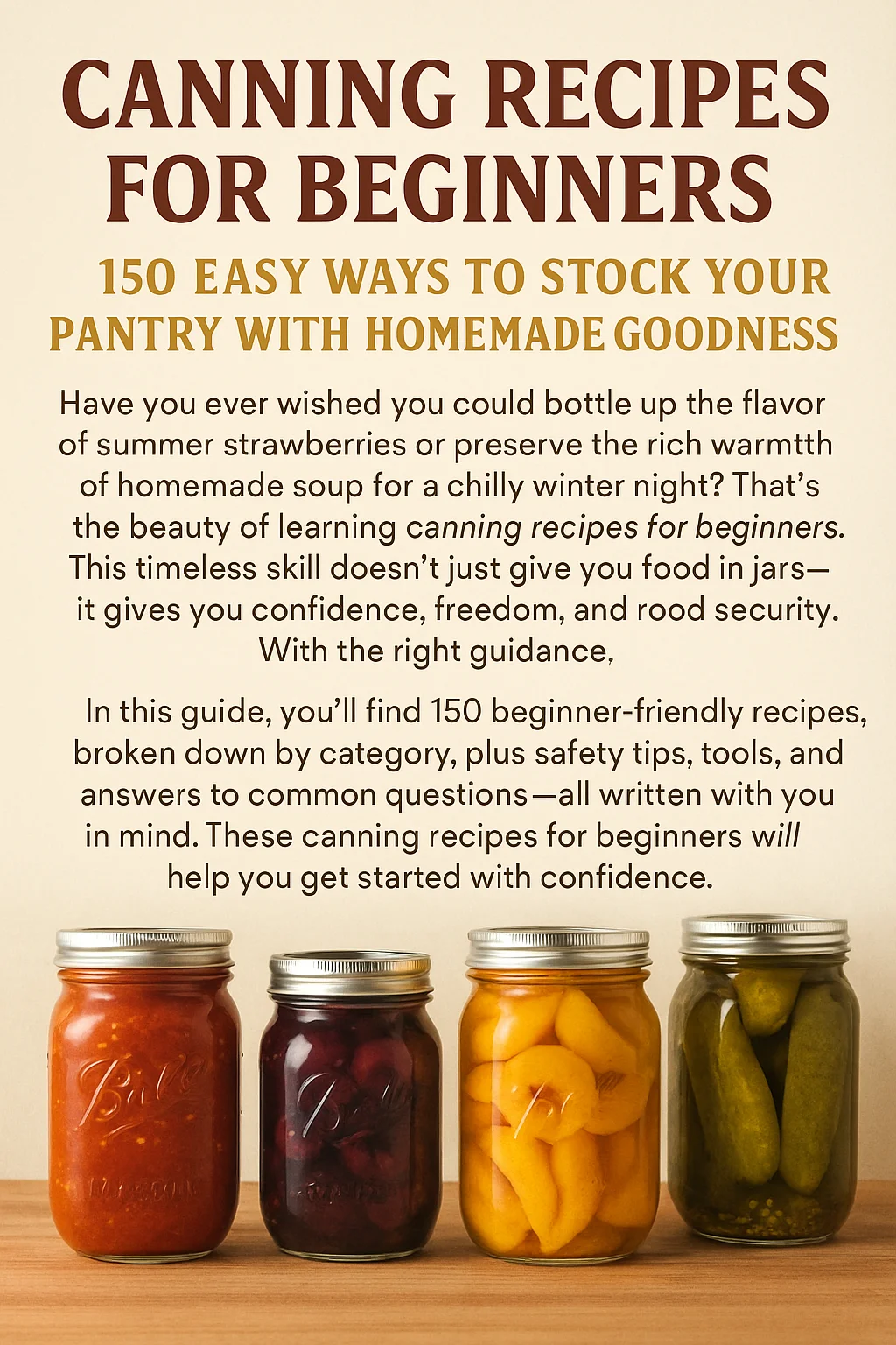 canning recipes for beginners