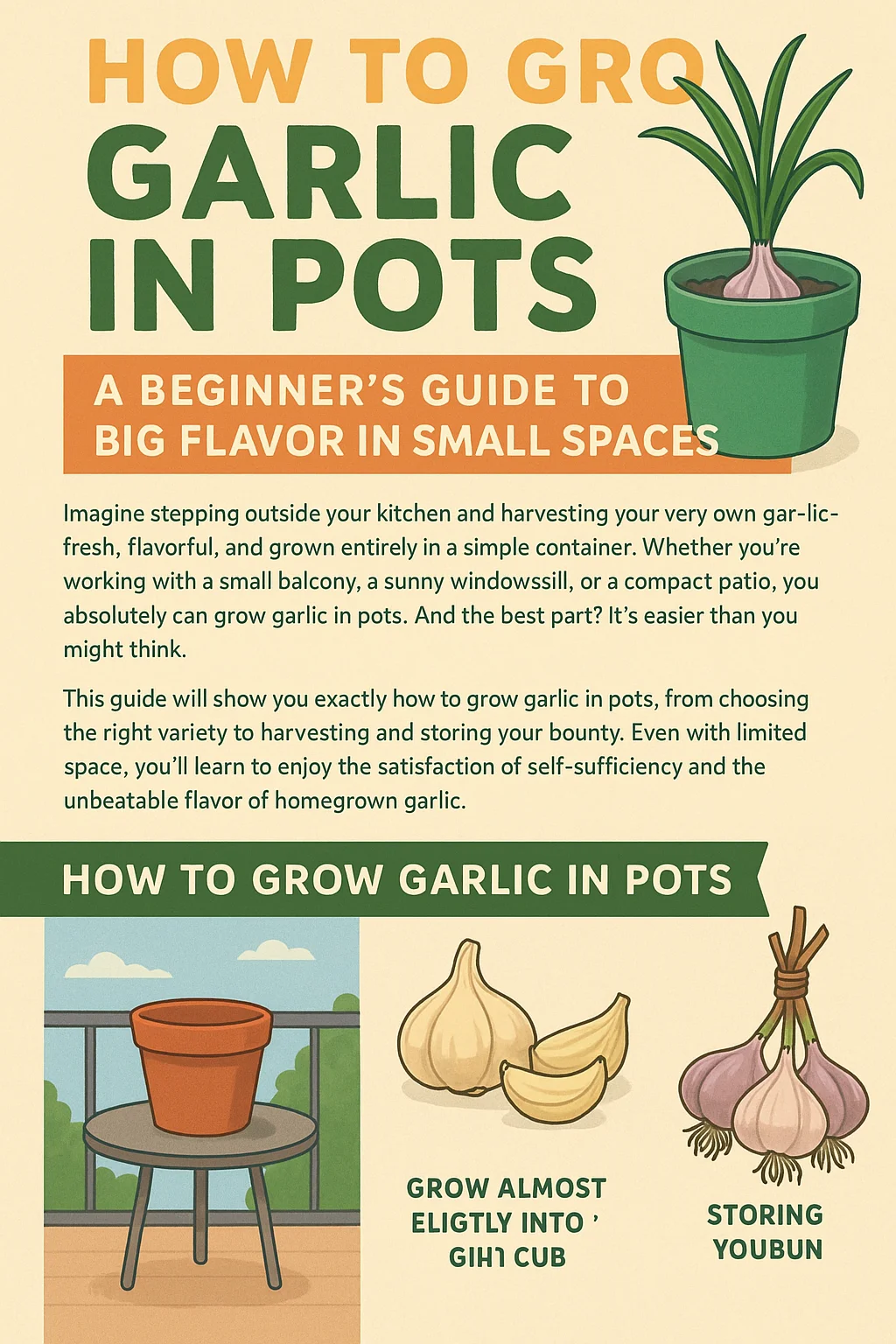 grow garlic in pots