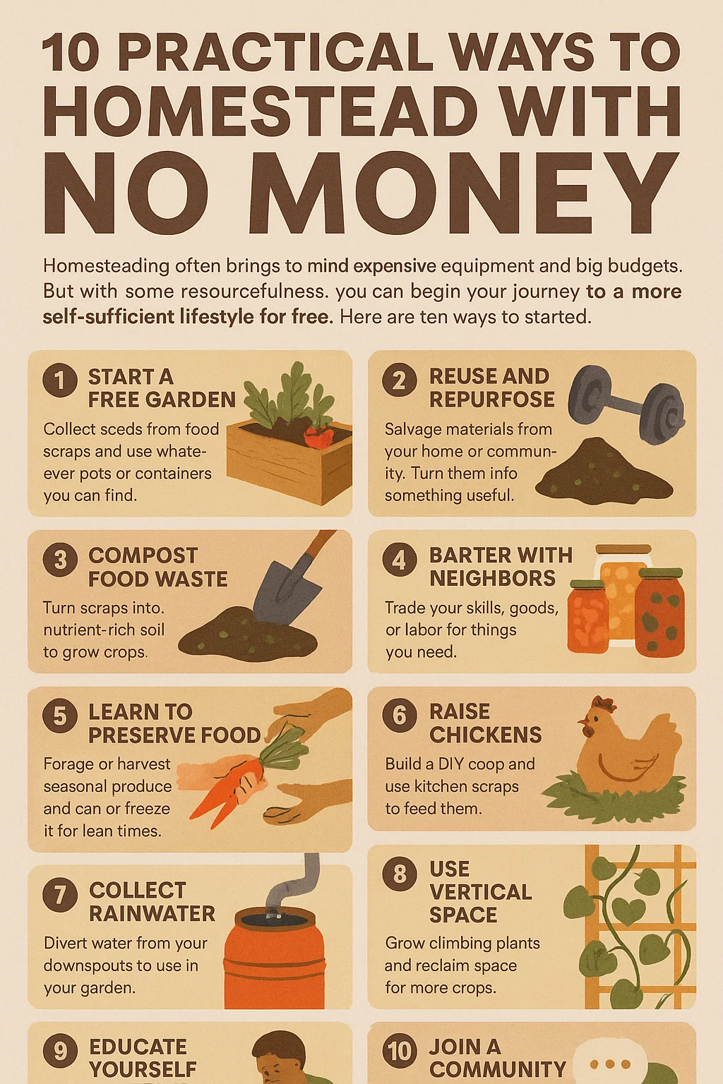 homestead with no money