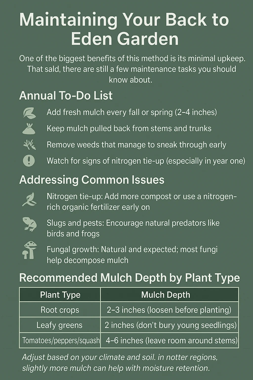 how to mulch a garden