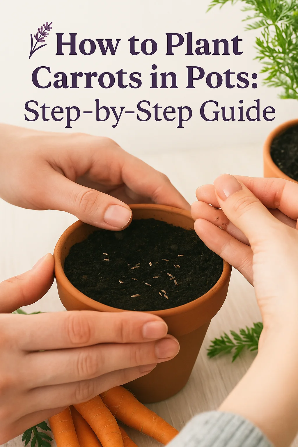 sowing carrot seeds