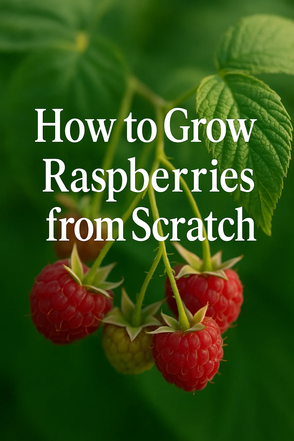 watering raspberries