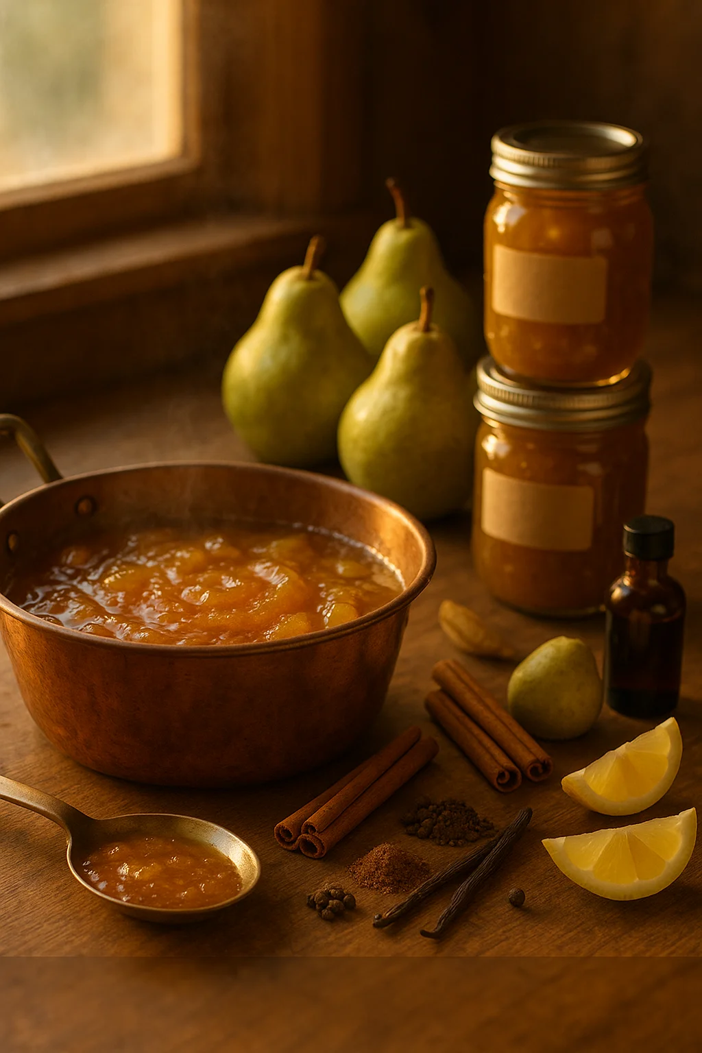 Pear Jam with a Hint of Rum Spice