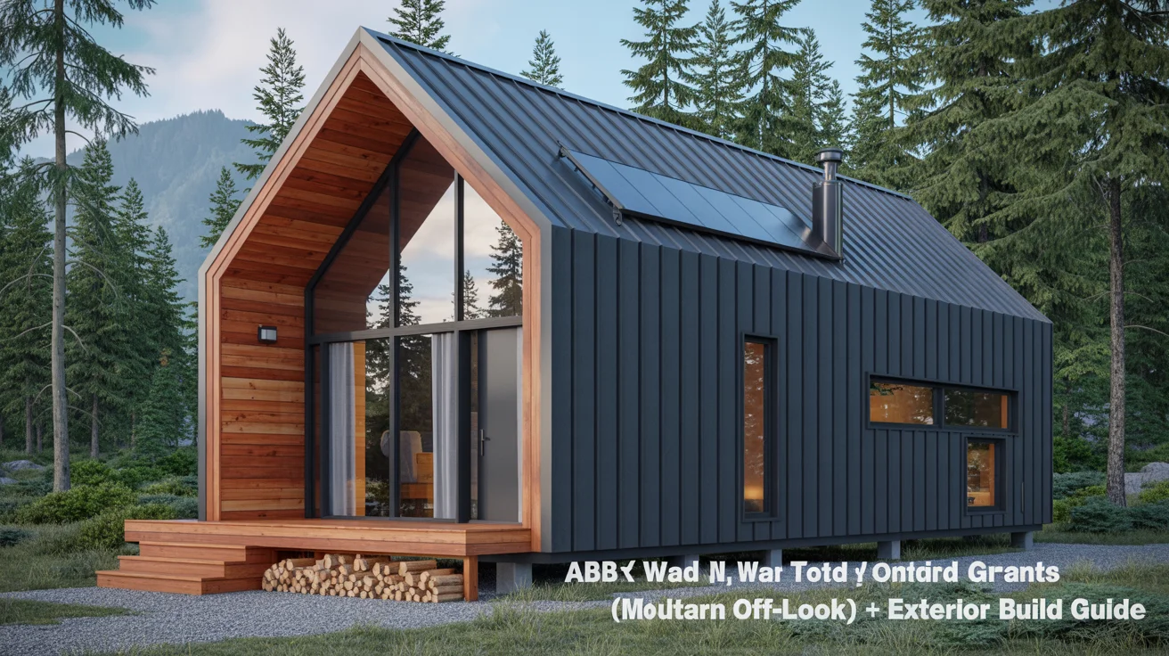 Image showcasing Black Cabin With Wood Accents (Modern Off-Grid Look) + Exterior Build ...