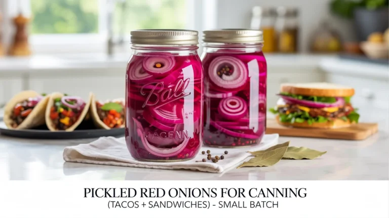 Pickled Red Onions for Canning
