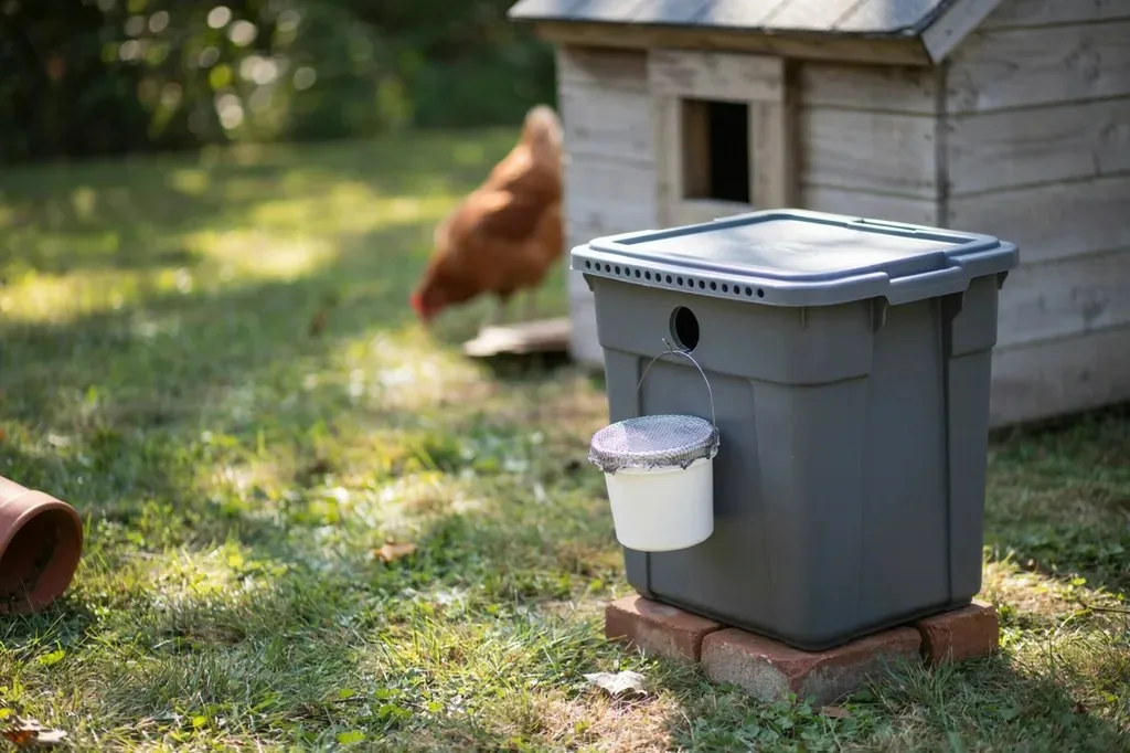 DIY black soldier fly bin made from a storage tote