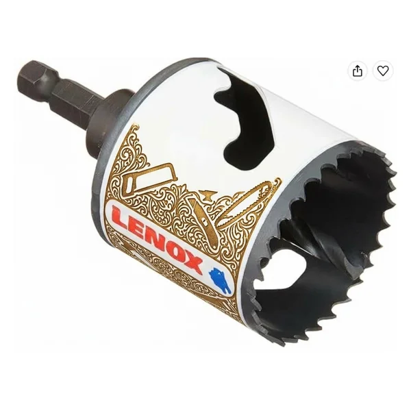 LENOX 2-inch hole saw with arbor